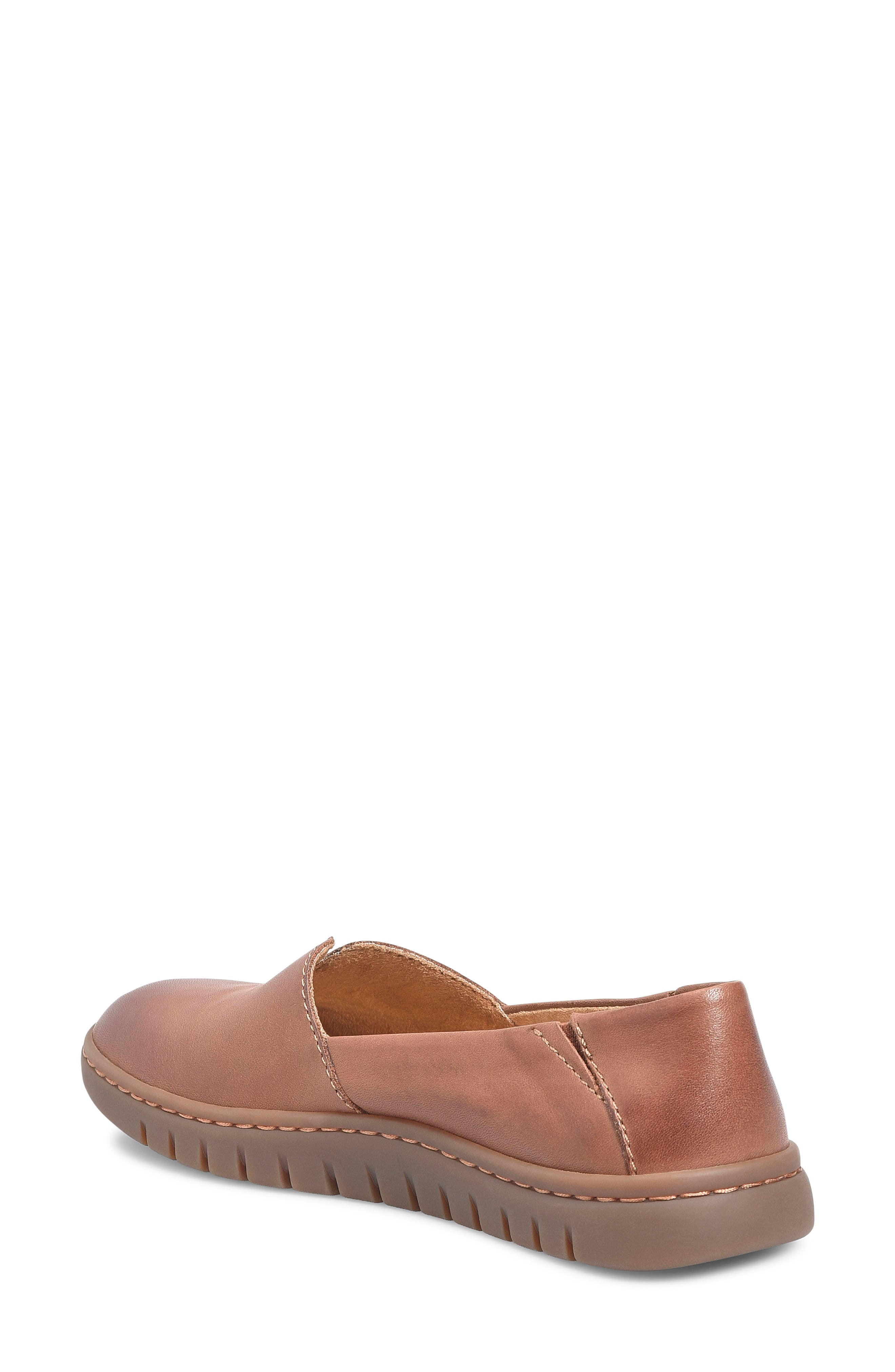 Børn Sebra II Flat, Alternate, color, Dark Tan Leather