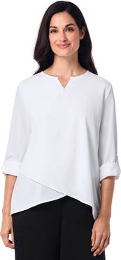 Coolibar Women's Santa Barbara Tunic Top with Roll-Up Sleeves, UPF 50+ Sun Protection