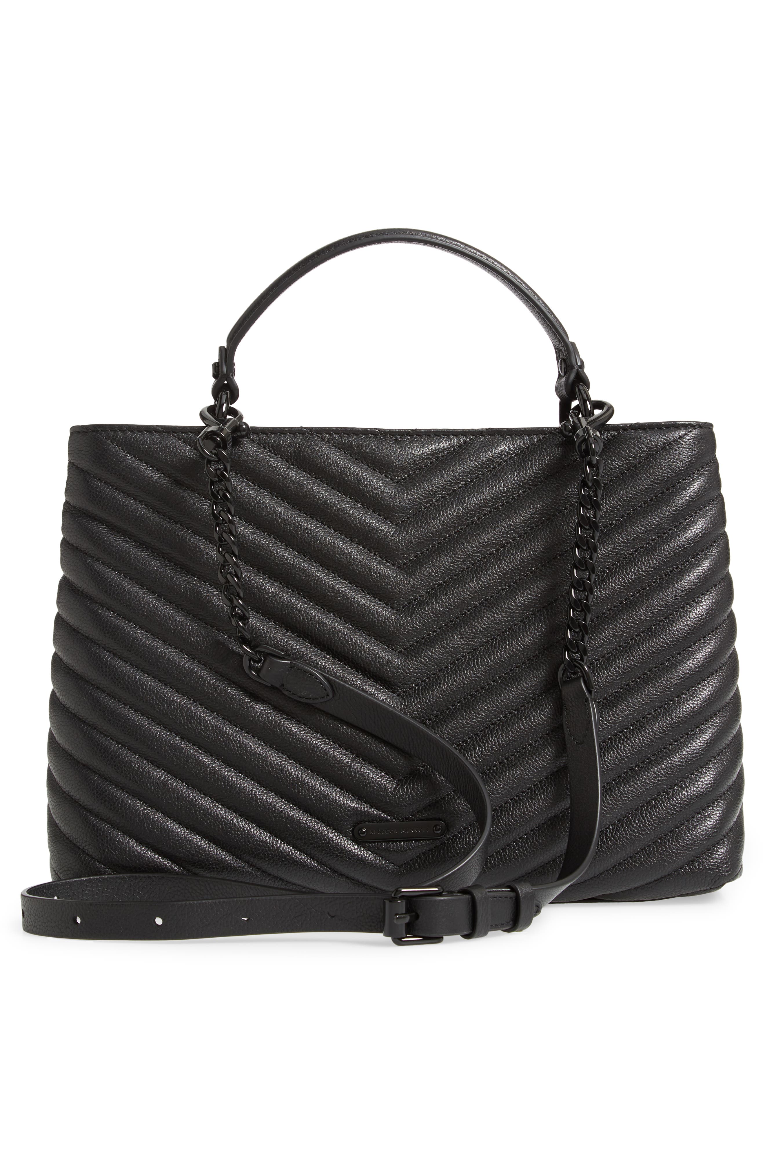 Rebecca Minkoff Large Edie Leather Top Handle Satchel, Alternate, color, 