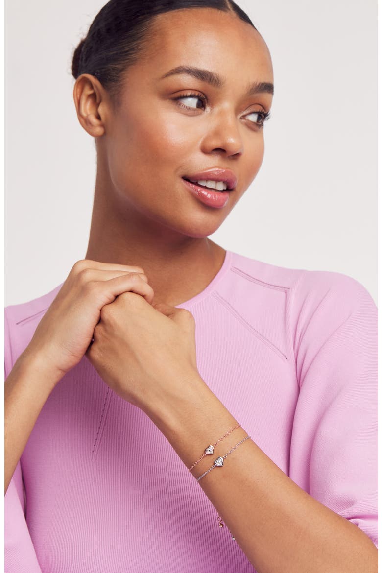 Hansa Crystal Heart Bracelet, Alternate, color, SILVER TONE CLEAR CRYSTAL