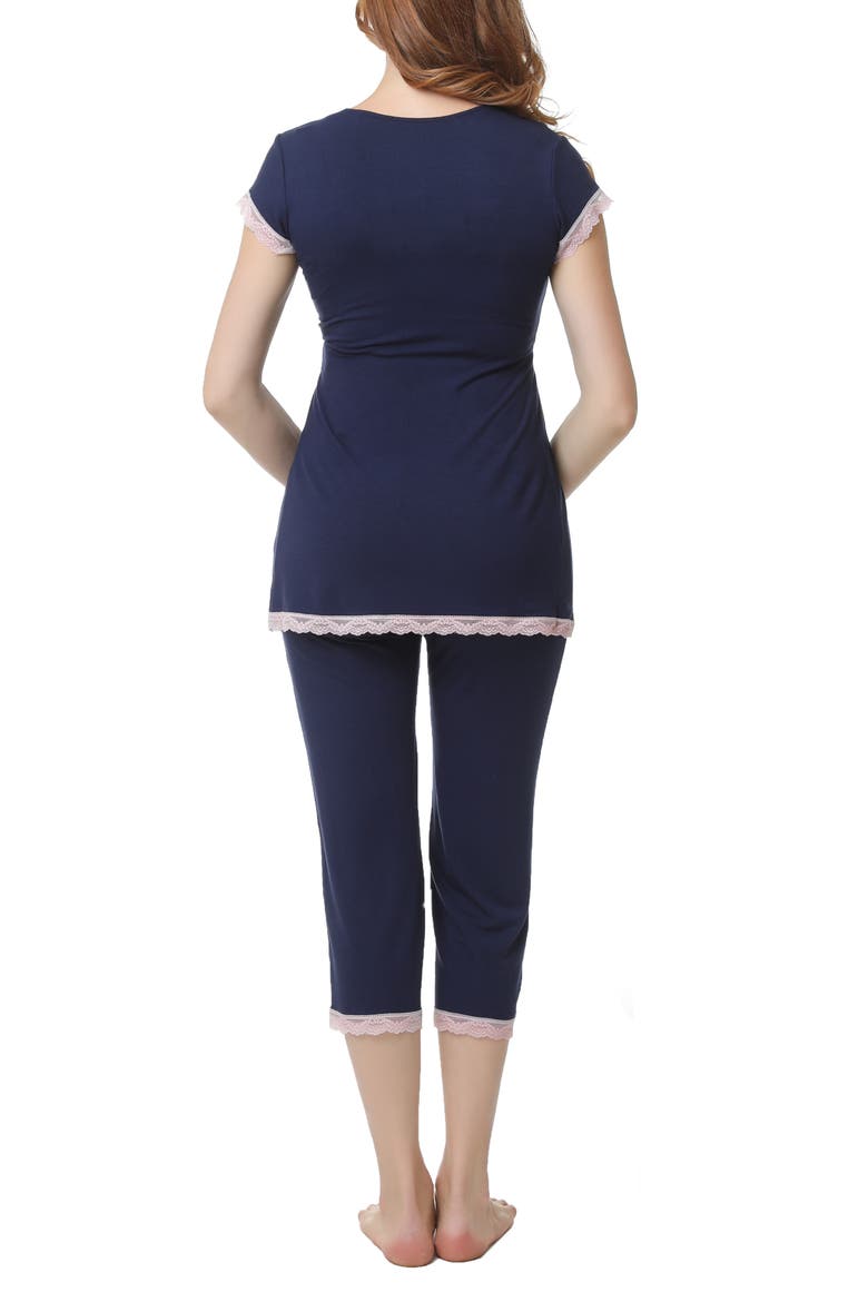 Cindy Maternity/Nursing  Pajamas Set, Alternate, color, NAVY