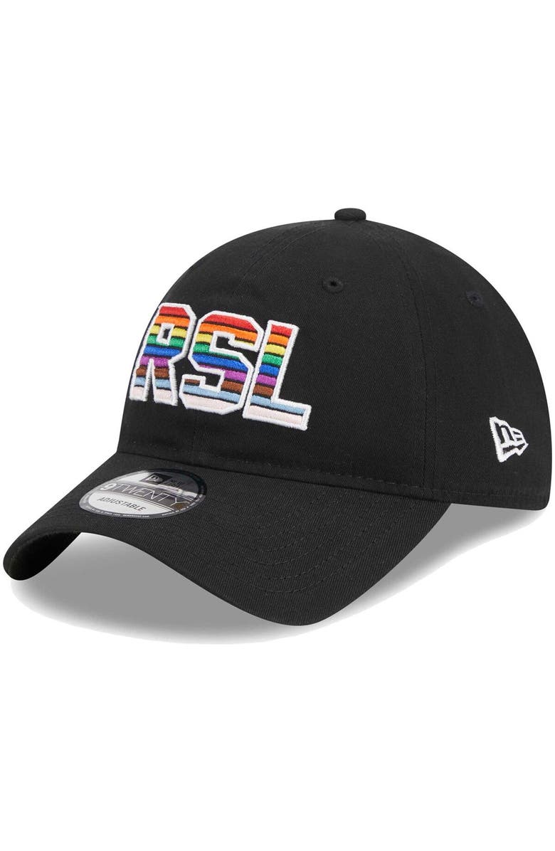 New Era Men's New Era Black Real Salt Lake Pride 9TWENTY Adjustable Hat, Alternate, color, 