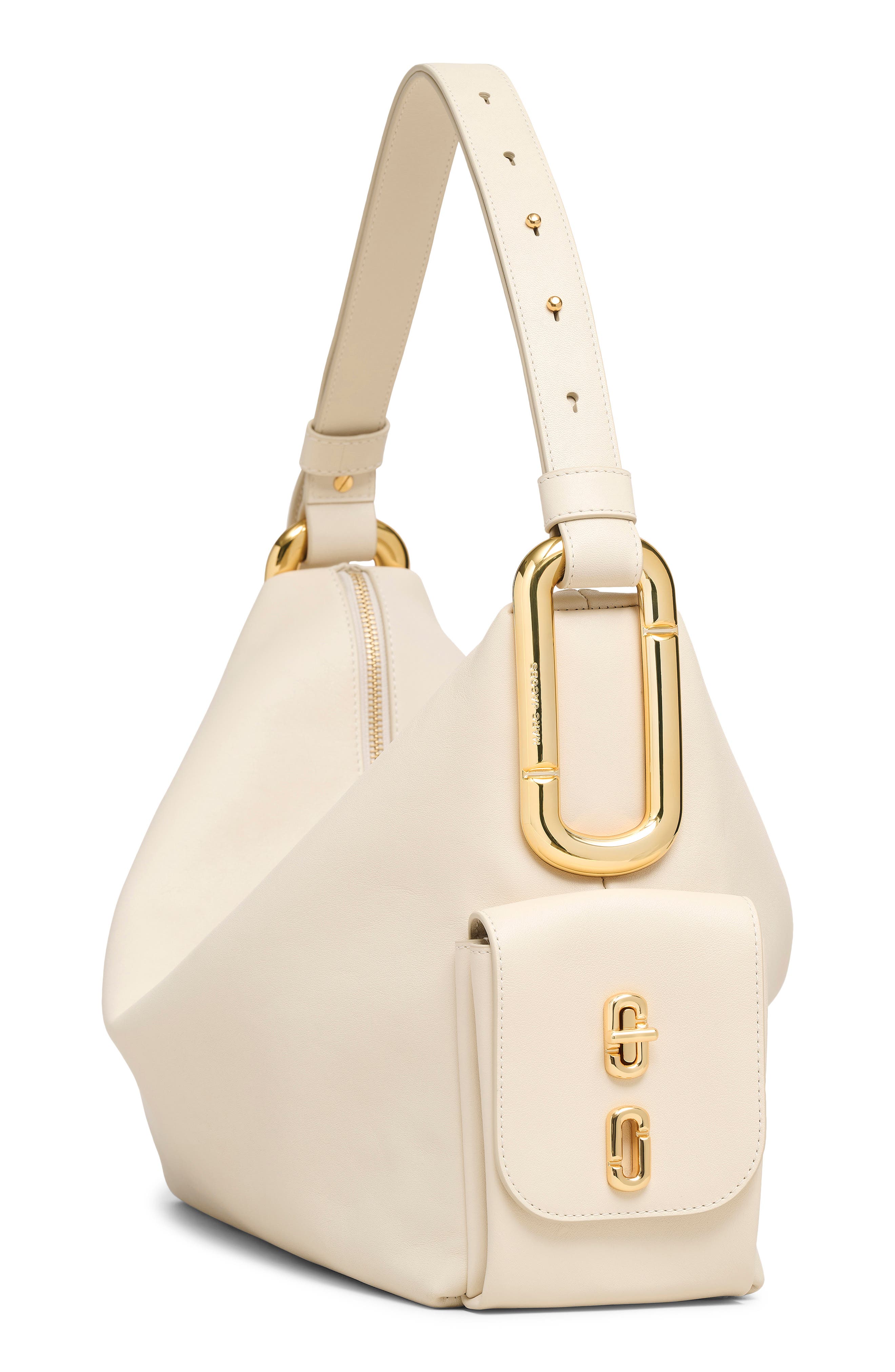Large Scene Leather Shoulder Bag, Alternate, color, CLOUD WHITE