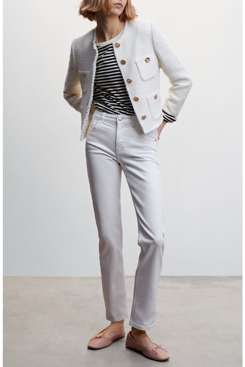 Medium Comfort Straight Leg Jeans, Alternate, color, WHITE