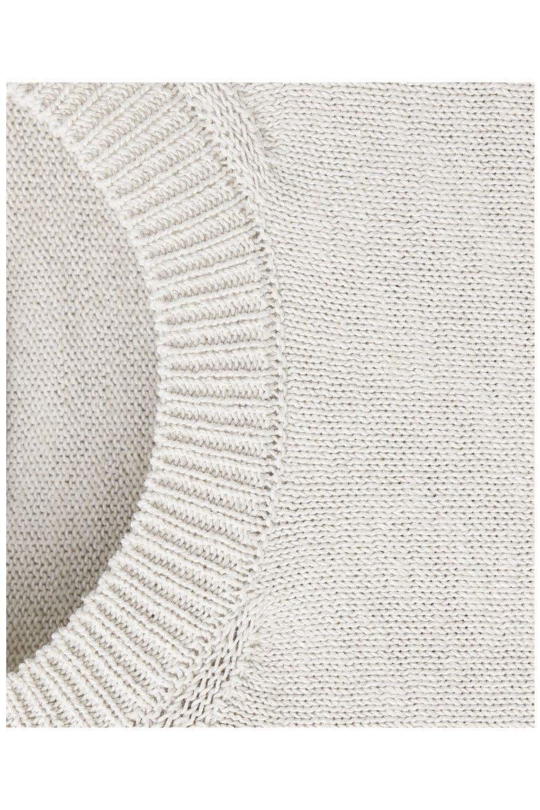 Lace Trim Short Sleeve Sweater, Alternate, color, LIGHT/ PASTEL GREY