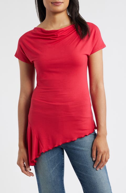 Ruched Asymmetric Top