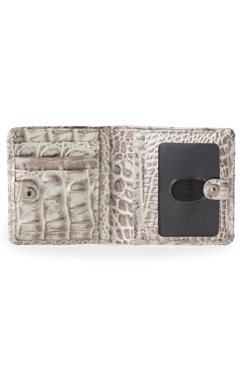 Brahmin Jane Croc Embossed Leather Wallet, Alternate, color, Pristine Melbourne