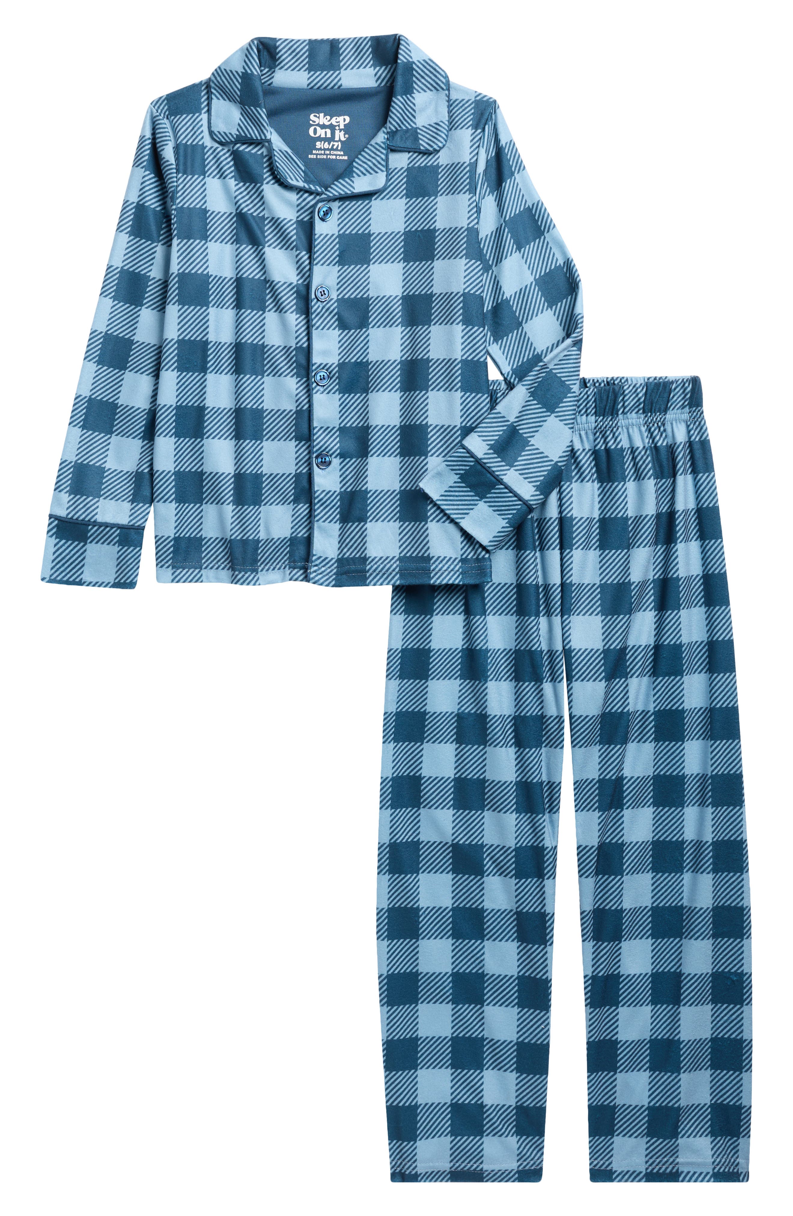 SLEEP ON IT Kids' Plaid 2-Piece Pajamas