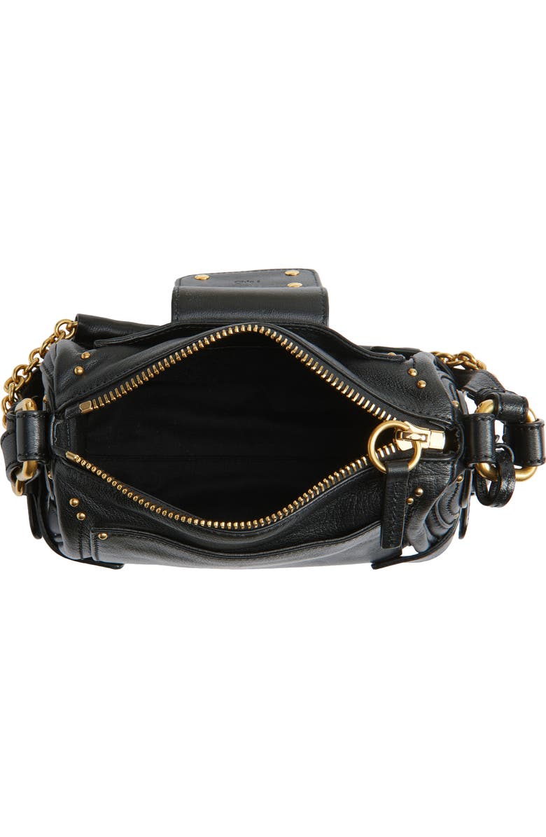 Chloé Small Paddington Leather Shoulder Bag, Alternate, color, Black