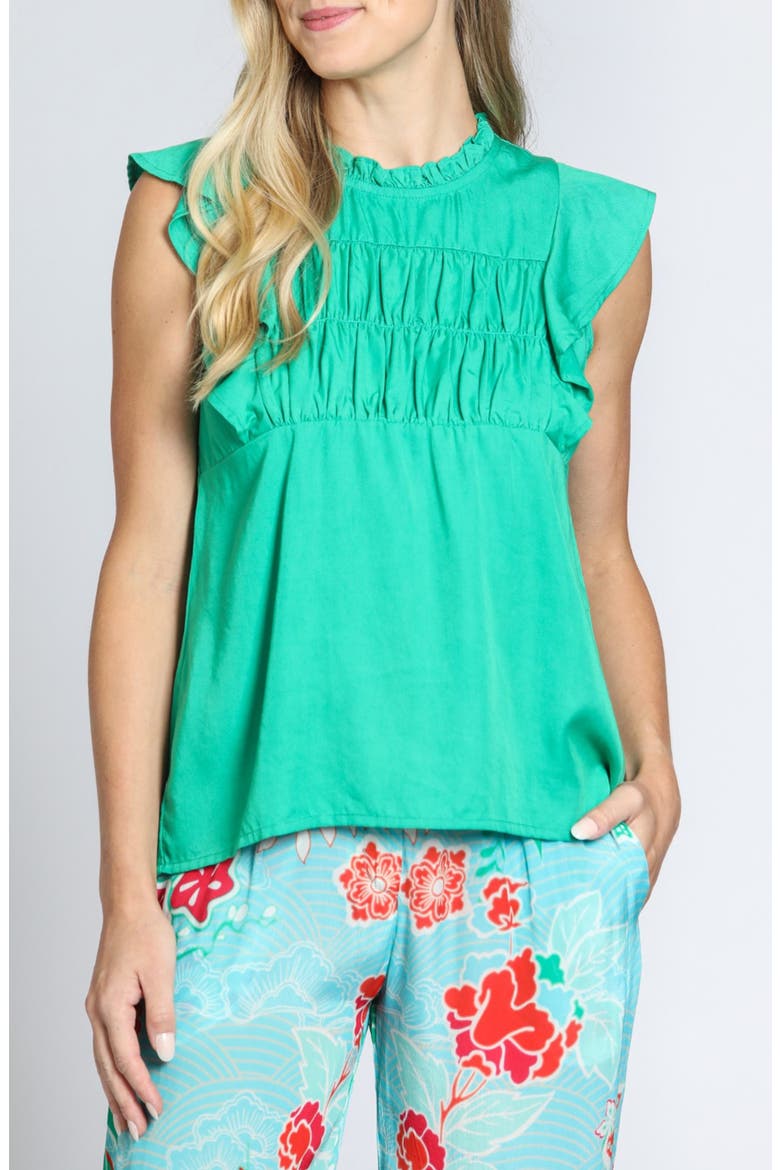 Flutter Sleeve Top, Main, color, MINT GREEN