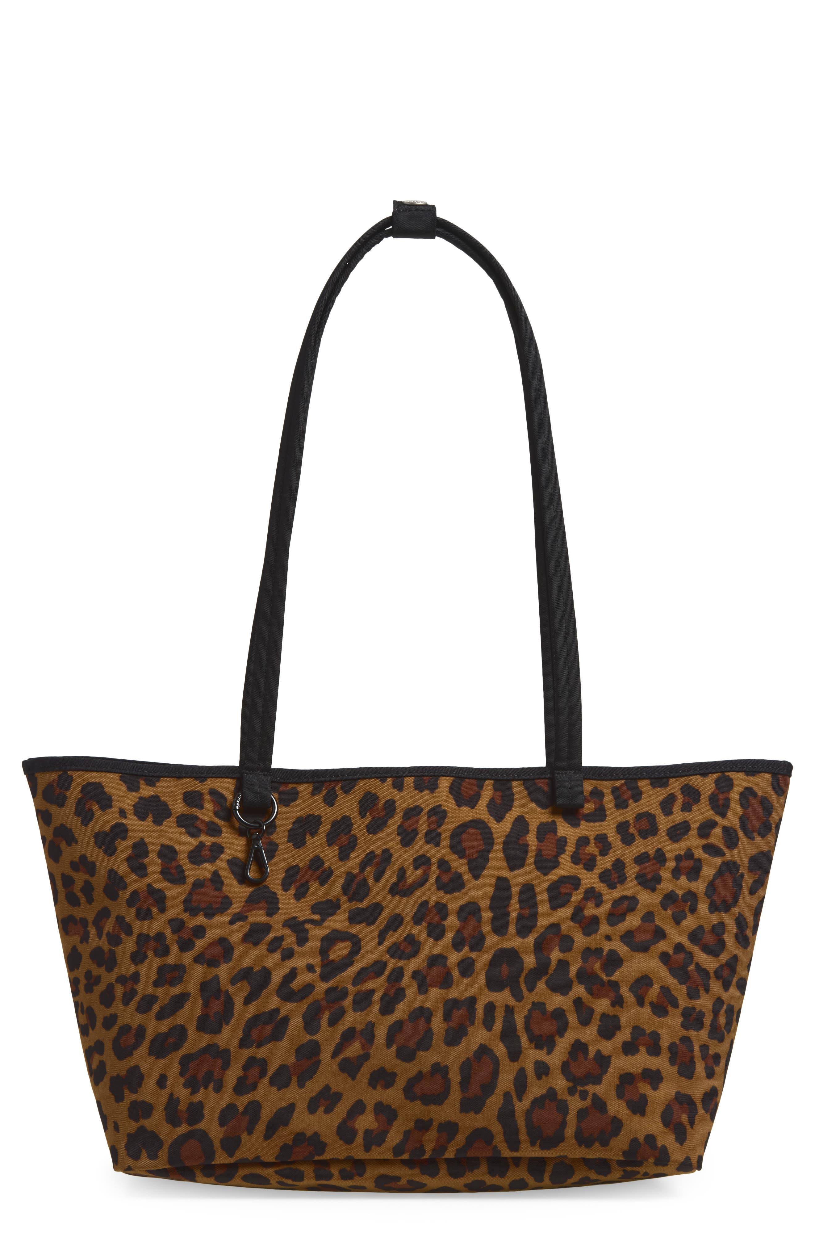 Medium Nylon Reversible Tote, Main, color, LEOPARD MIX