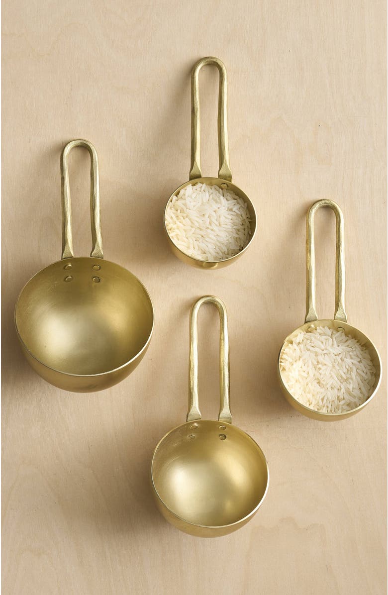 The Collective Forge Brass Measuring Scoops - Set of 4, Main, color, Brass