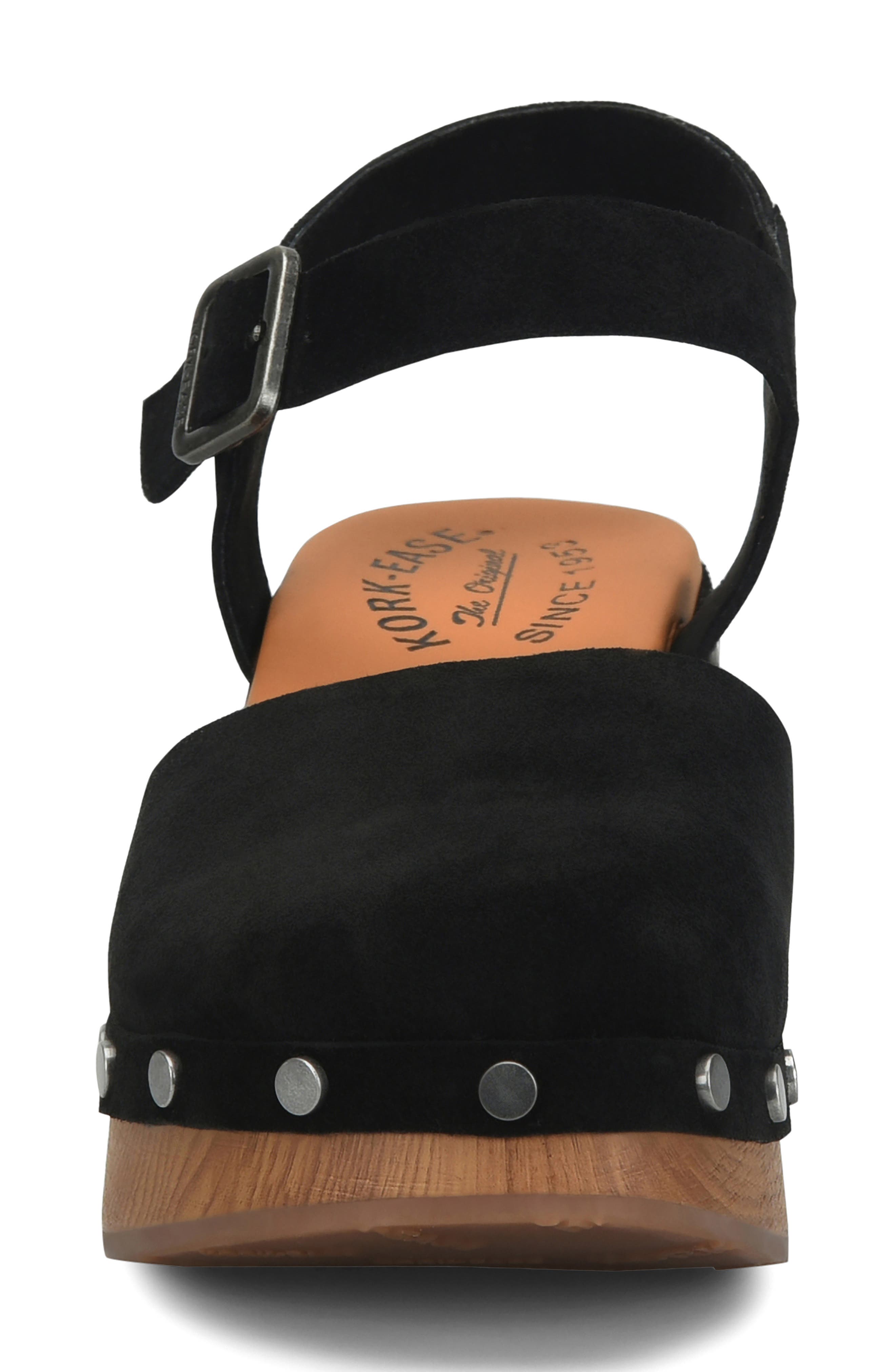 Kork-Ease<sup>®</sup> Tribecca Ankle Strap Platform Clog, Alternate, color, Black Suede