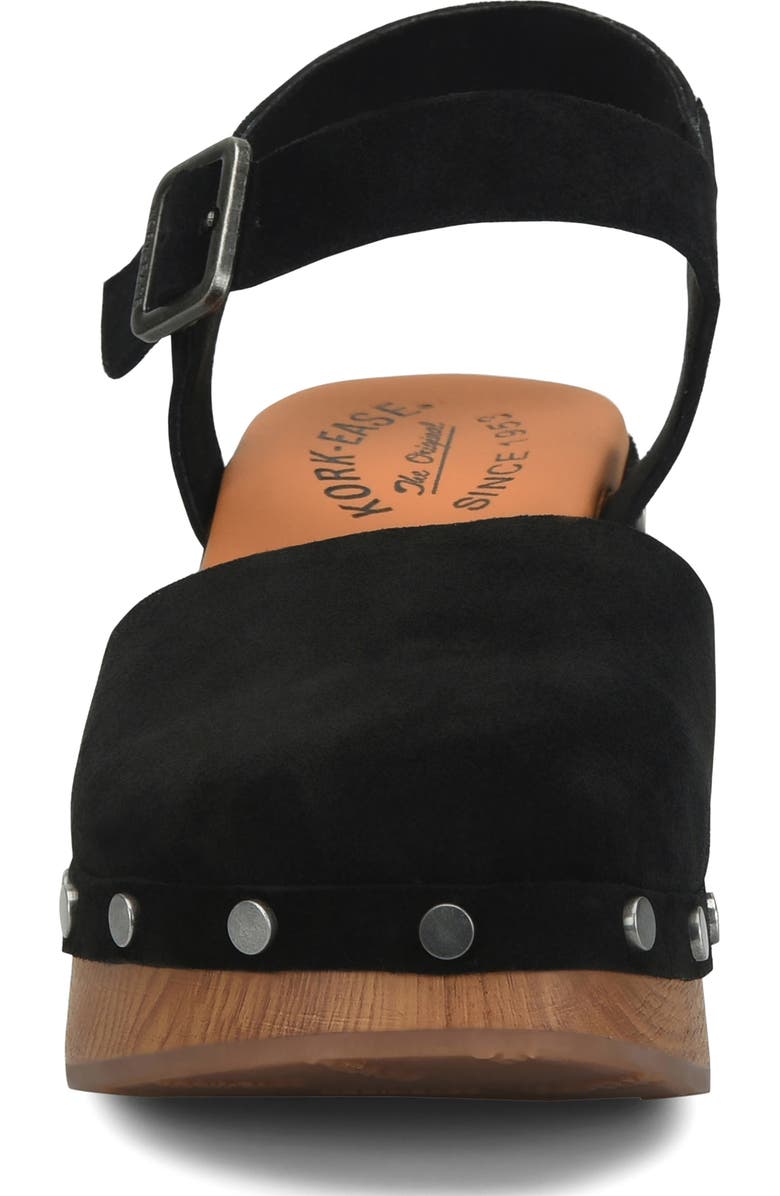 Kork-Ease<sup>®</sup> Tribecca Ankle Strap Platform Clog, Alternate, color, Black Suede