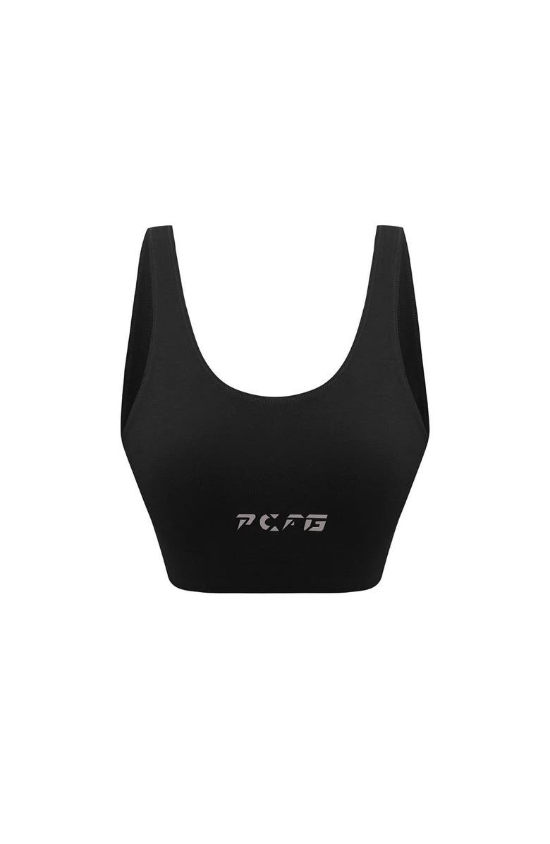 PCFG Cotton Yoga Bra, Main, color, Black