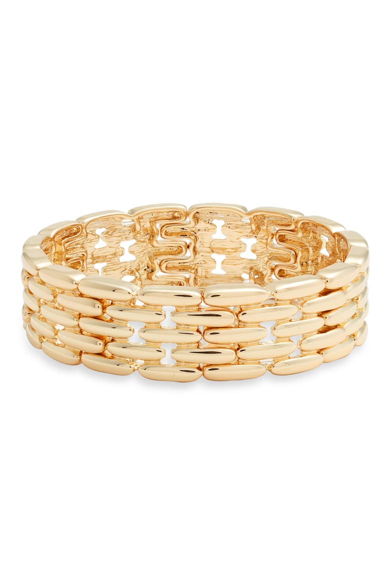 Fancy Link Stretch Bracelet, Main, color, GOLD