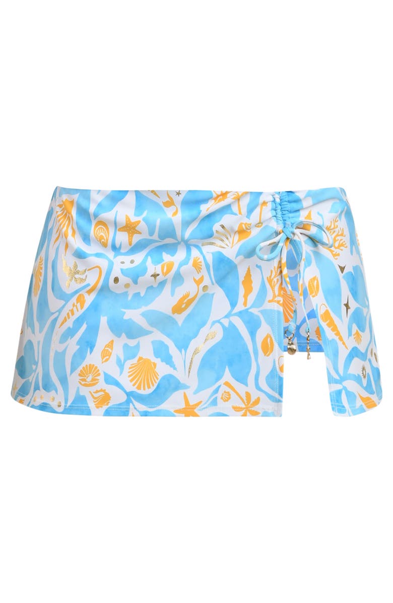 La Blanca Trinket Tunnel Skirted Bikini Bottoms, Alternate, color, 