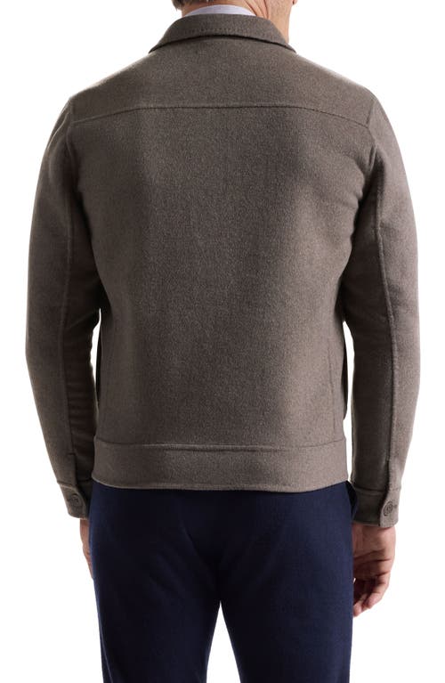 Bugatchi Felted Wool Blend Jacket In Brown