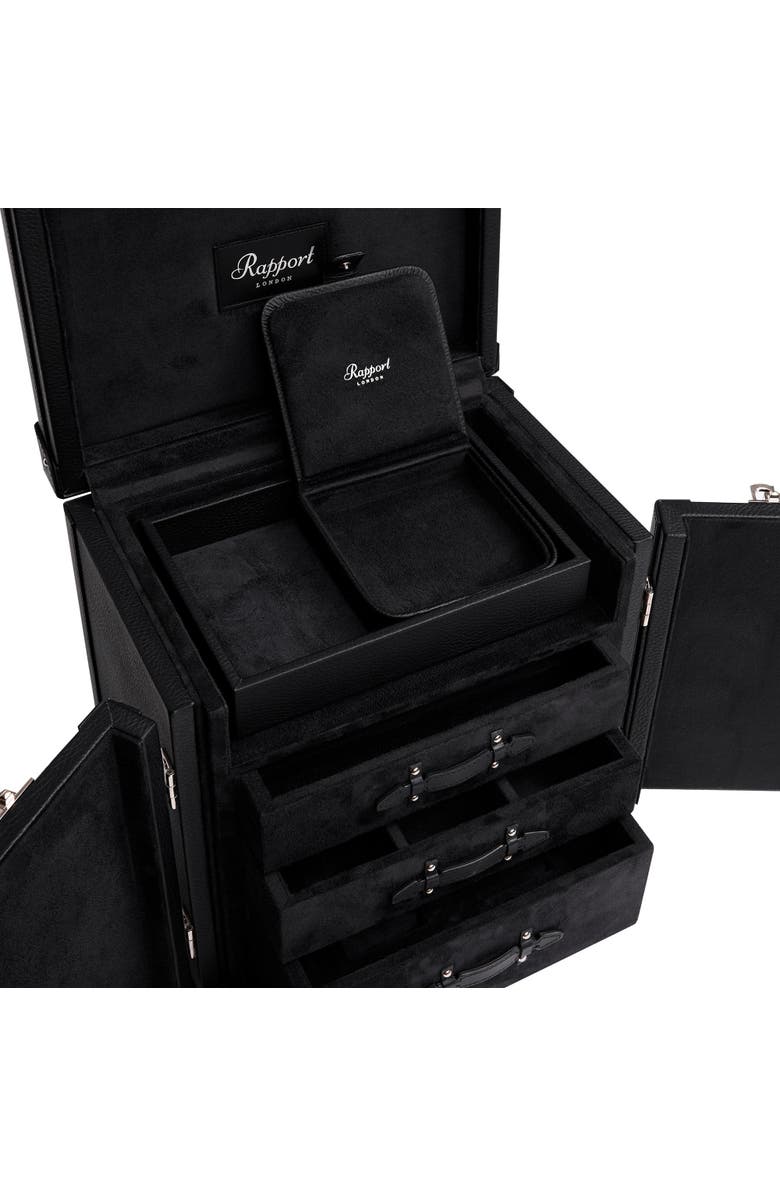 Rapport London TUXEDO WATCH, JEWELLERY AND ACCESSORY TRUNK, Alternate, color, Black