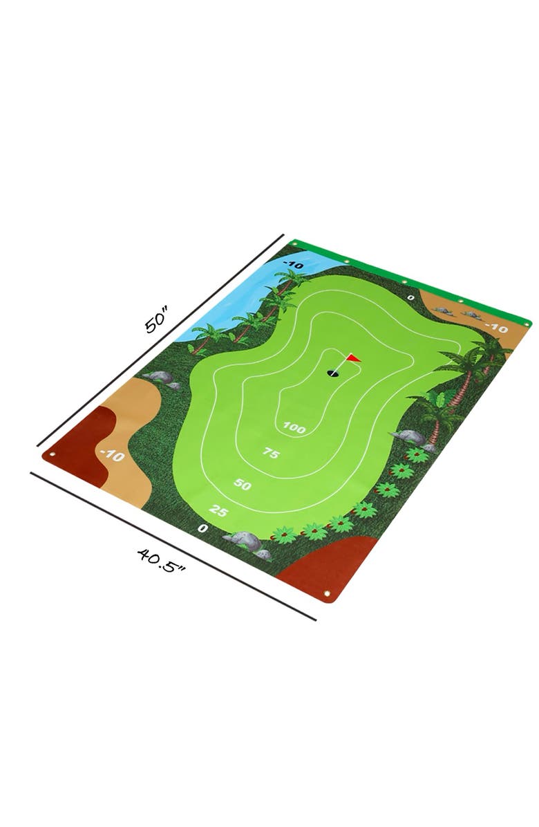 Trimate Golf Game Chipping Mat and Accessories, Training and Practice Golf Travel Set 3+, Alternate, color, Multicolored