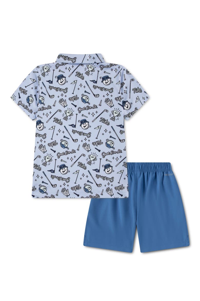Kids' Dri-FIT Golf Polo & Shorts Set, Alternate, color, STAR BLUE