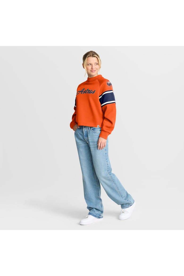Women's Fanatics Orange Houston Astros Oversized Toss Sweep Raglan Pullover Sweatshirt, Alternate, color, Orange