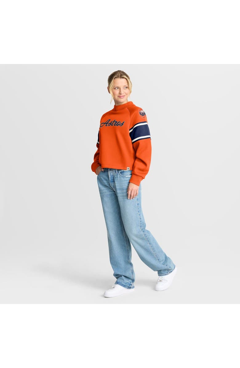 FANATICS Women's Fanatics Orange Houston Astros Oversized Toss Sweep Raglan Pullover Sweatshirt, Alternate, color, Orange