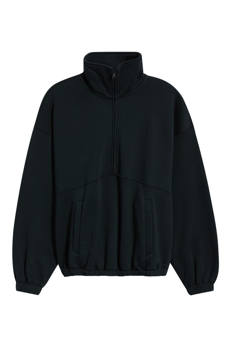 Half Zip Sweatshirt, Alternate, color, BLACK JET