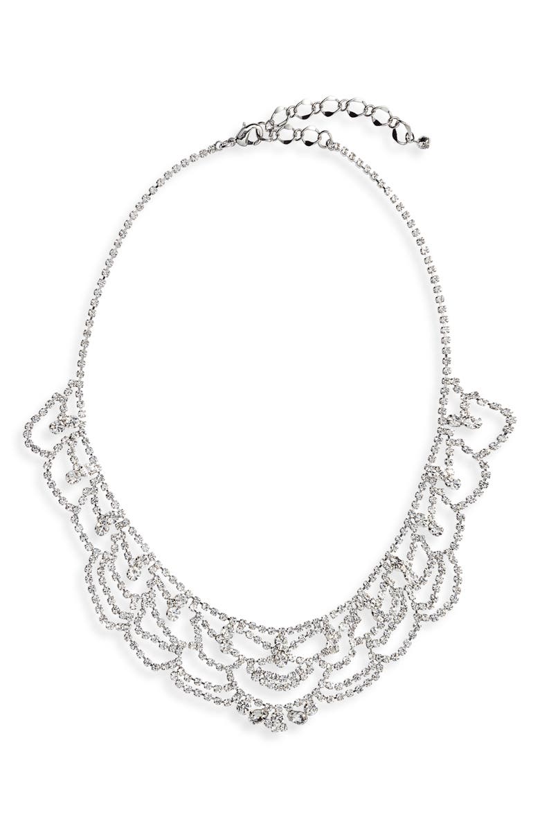 CRISTABELLE Multi Stone Bib Necklace, Main, color,