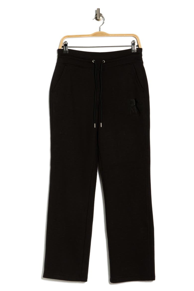Stacked Logo Bootcut Sweatpants, Alternate, color, BLACK