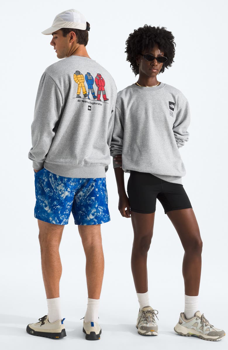 The North Face Celebration Graphic Sweatshirt, Alternate, color, Tnf Light Grey Heather