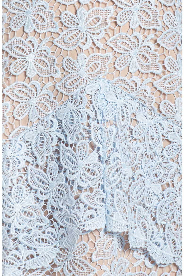 Taha Tiered Lace Midi Dress, Alternate, color, ICE BLUE