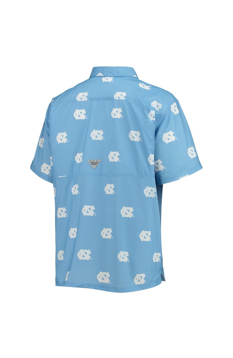 Columbia Men's Columbia Carolina Blue North Carolina Tar Heels Super Slack Tide Team Omni-Shade Button-Up Shirt, Alternate, color, Light Blue