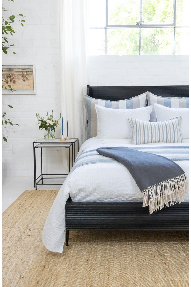 Billie Fringe Cotton Throw Blanket, Alternate, color, CHARCOAL