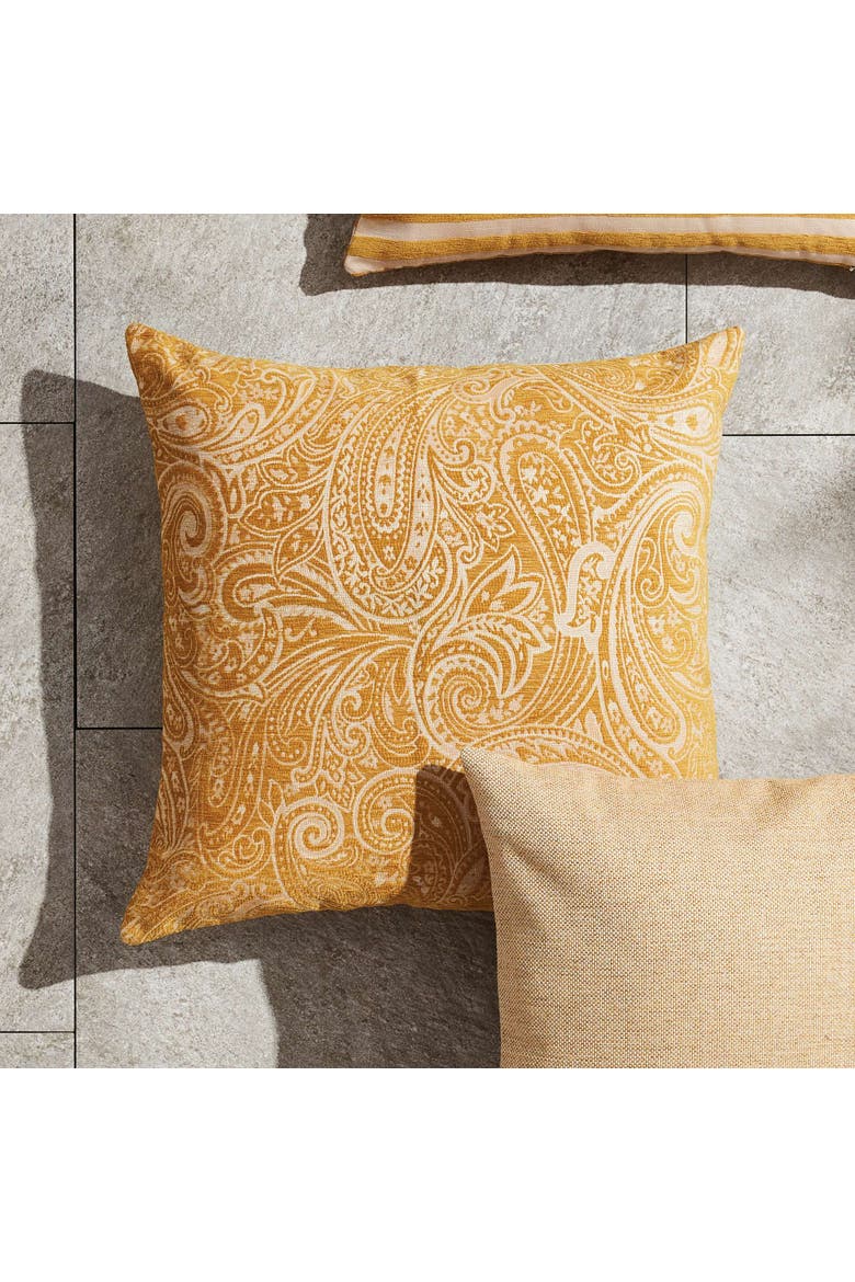 Yara Square Indoor-Outdoor Pillow 24", Alternate, color, Yellow