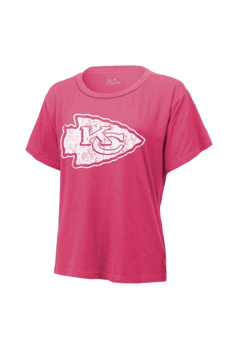Women's Majestic Threads Patrick Mahomes Pink Kansas City Chiefs Name & Number T-Shirt, Alternate, color, Pink