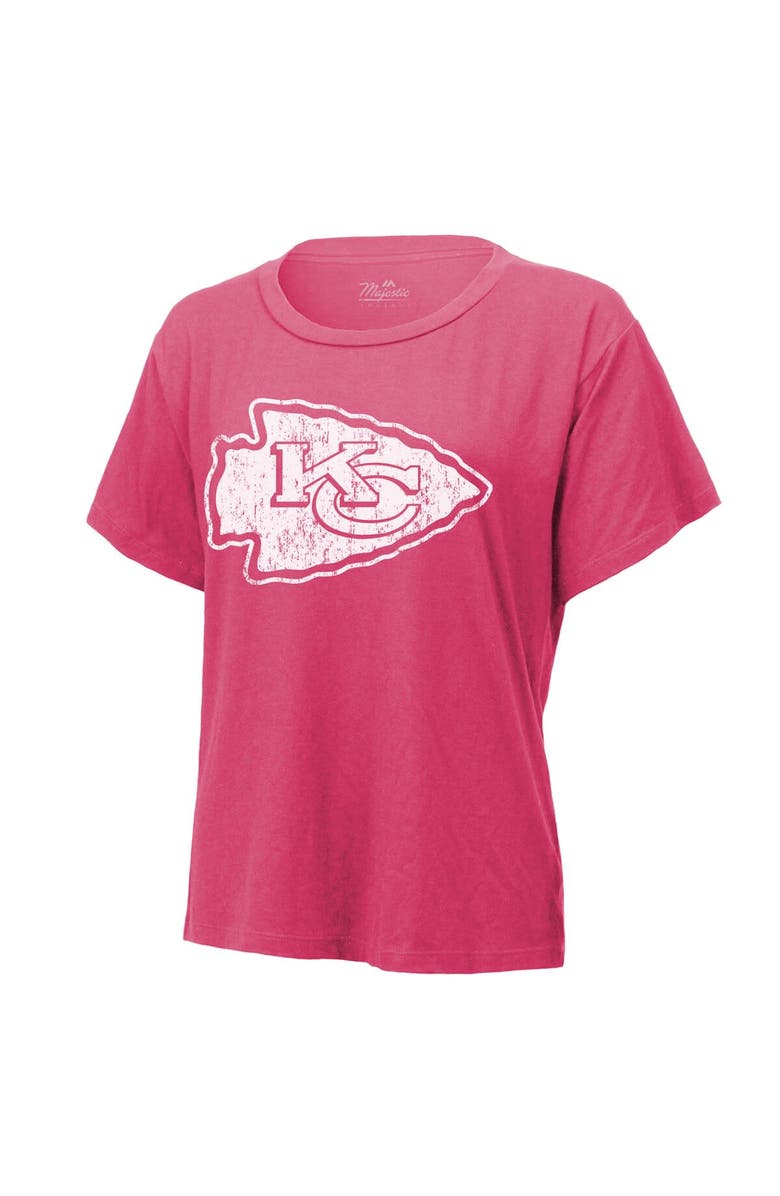 Majestic Threads Women's Majestic Threads Patrick Mahomes Pink Kansas City Chiefs Name & Number T-Shirt, Alternate, color, Pink