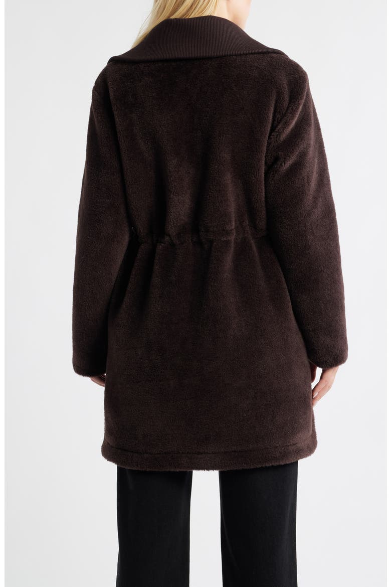 Super Soft Faux Shearling Coat, Alternate, color, CHOCOLATE