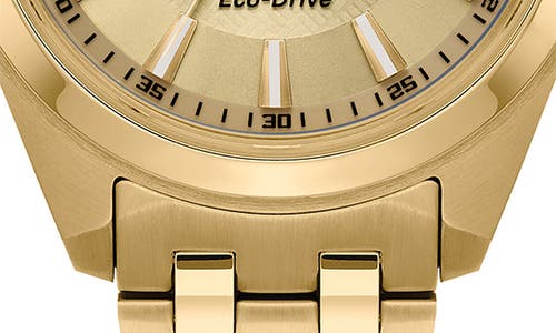 Citizen Peyten Mens Gold Tone Stainless Steel Bracelet Watch Bm7532-54p In Gold