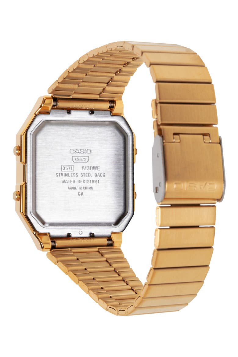 Vintage Multiface Digital Bracelet Watch, 40.5mm × 33.9mm, Alternate, color, GOLD