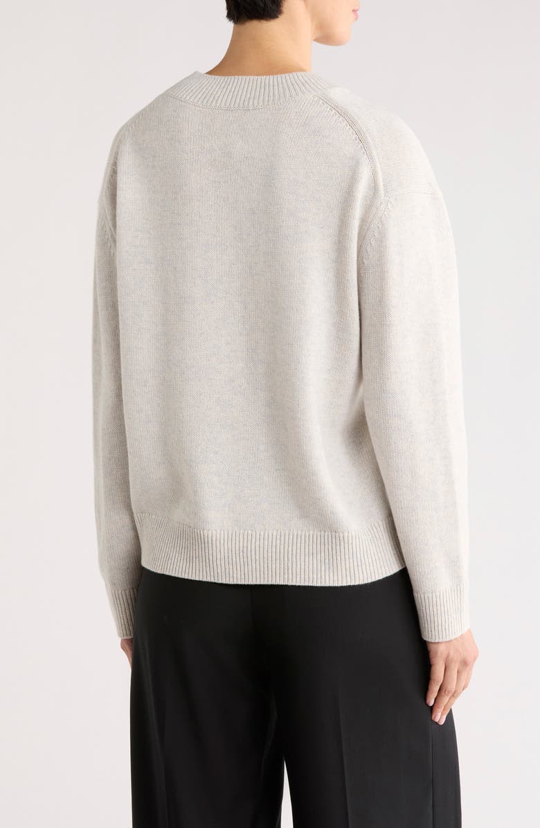 TWP Jack Cashmere Crewneck Sweater, Alternate, color, White Heather Grey