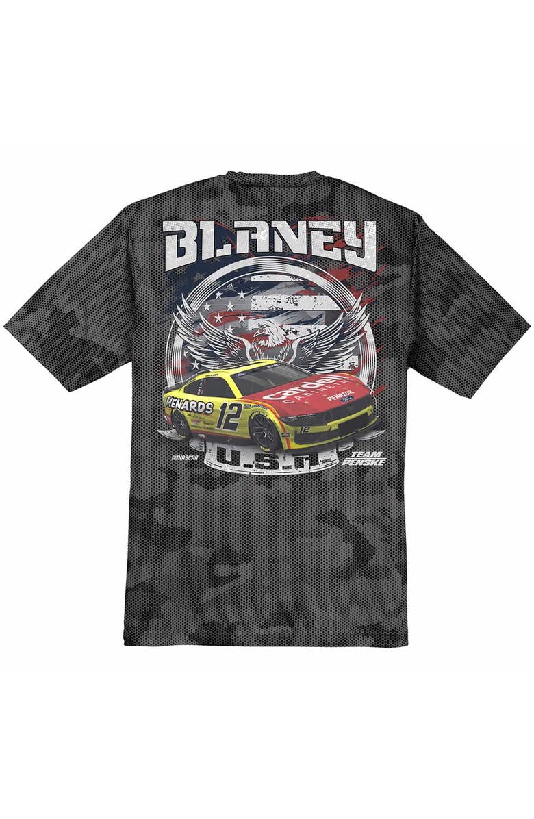 TEAM PENSKE Men's Team Penske Gray Ryan Blaney Camo Car T-Shirt, Alternate, color, Gray