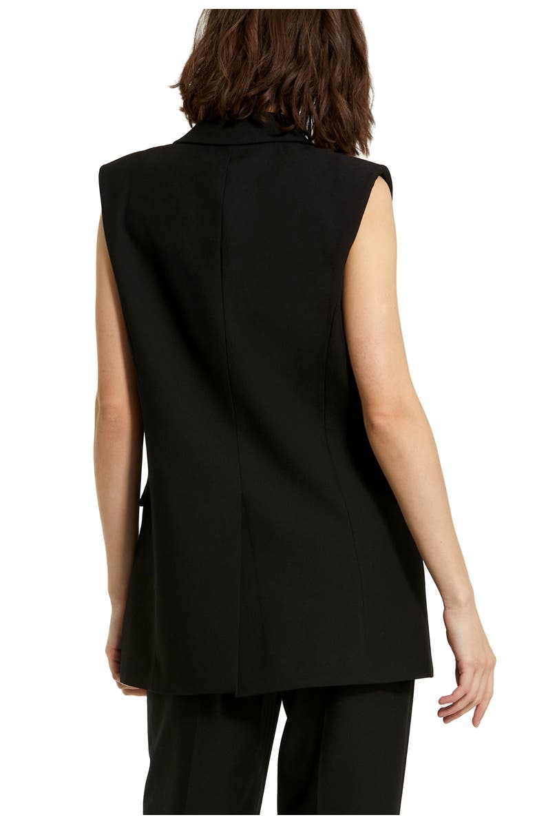 Mac Duggal Tailored Crepe Sleeveless Blazer Vest, Alternate, color,