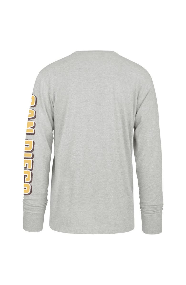 '47 Men's '47 Gray San Diego Padres Fair Ball Franklin Long Sleeve T-Shirt, Alternate, color, Gray