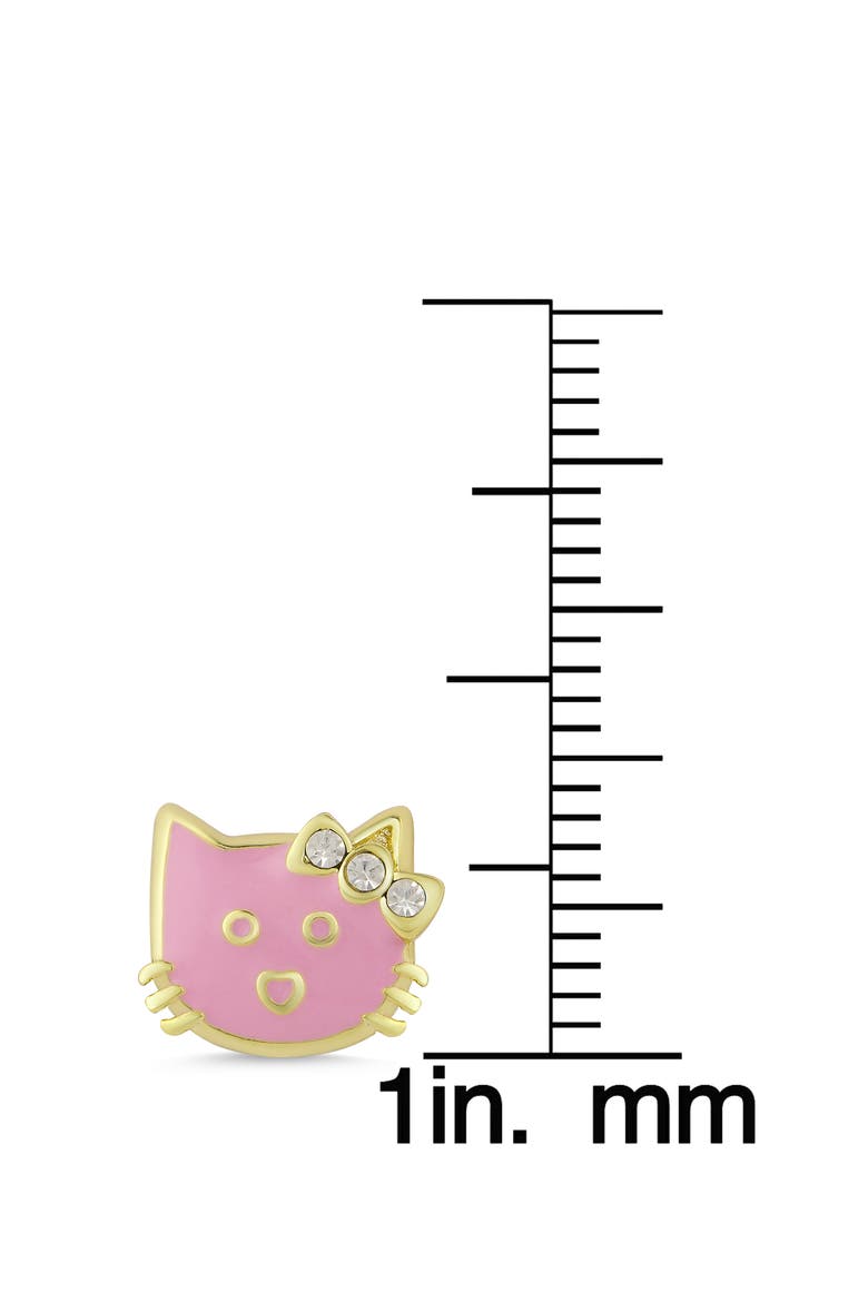 Kids' Cat Stud Earrings, Alternate, color, PINK