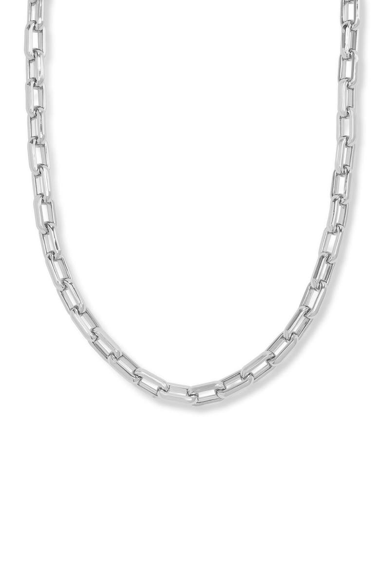 Lil Frankie Chain Necklace, Main, color, SILVER