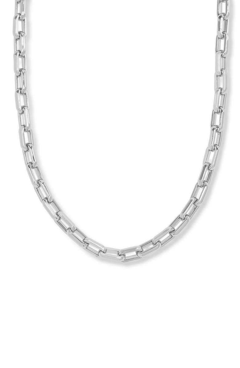 Melinda Maria Lil Frankie Chain Necklace, Main, color, Silver