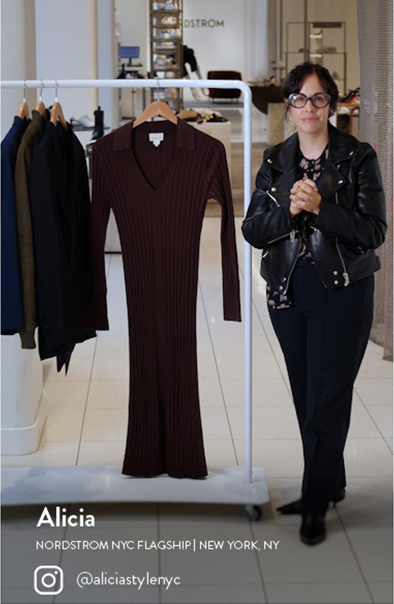 Long Sleeve Rib Body-Con Dress, sales video thumbnail
