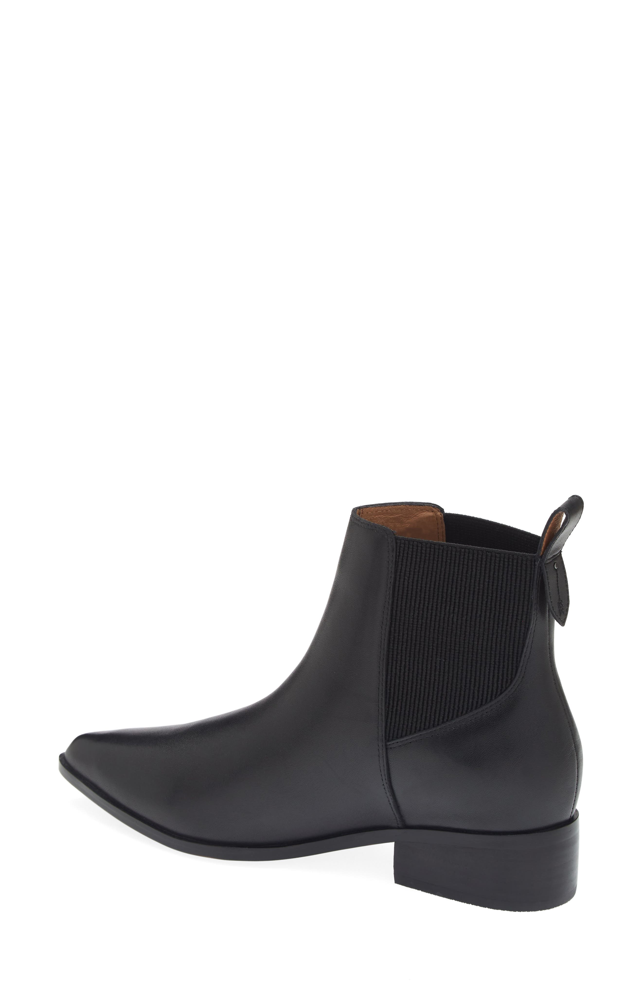 FRANKIE4 Nina Pointed Toe Chelsea Boot, Alternate, color, Black