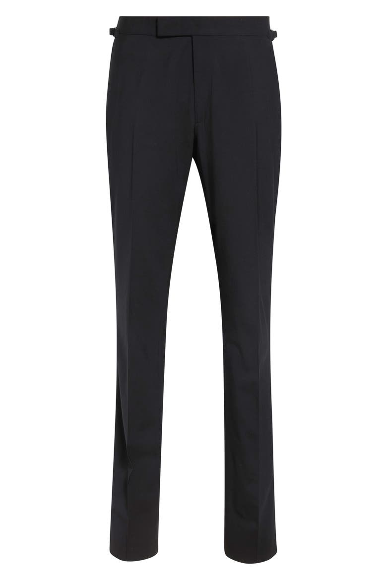 Shelton Slim Fit Stretch Wool Trouser, Main, color, BLACK